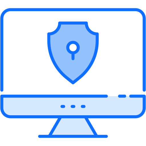 cyberkriminalität Generic Blue icon