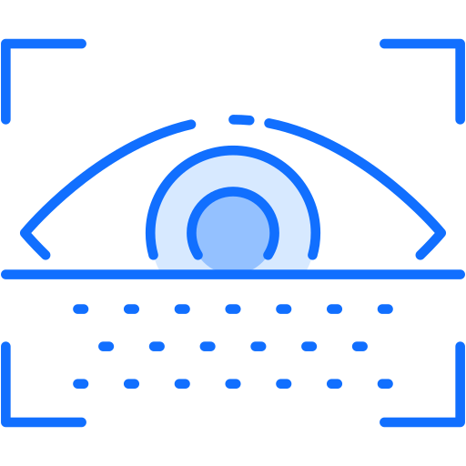 눈 스캔 Generic Blue icon