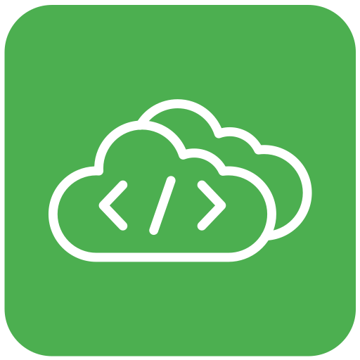 Cloud coding Generic Flat icon