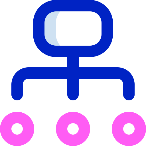 diagrama de flujo Super Basic Orbit Color icono