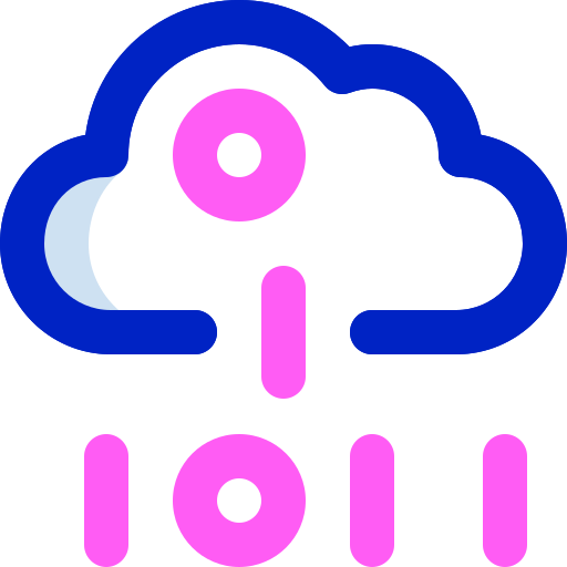 Cloud coding Super Basic Orbit Color icon