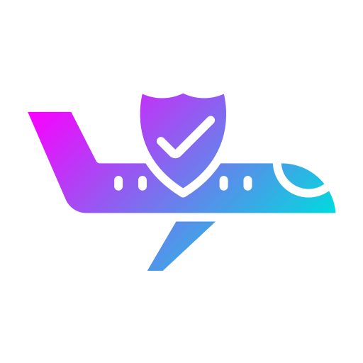 veilige vlucht Generic Flat Gradient icoon