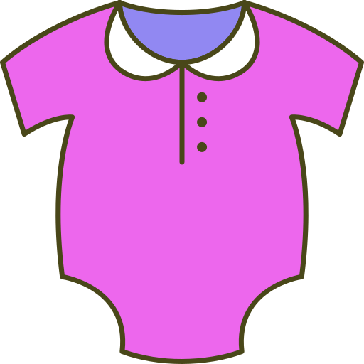 Śpioszki niemowlęce Generic Outline Color ikona