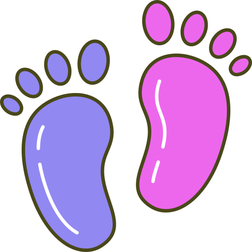 pieds Generic Outline Color Icône