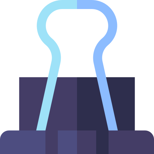 binder clip Basic Straight Flat icoon
