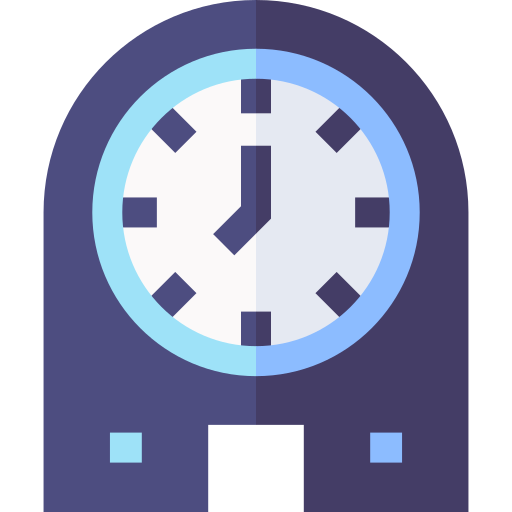 Table clock Basic Straight Flat icon