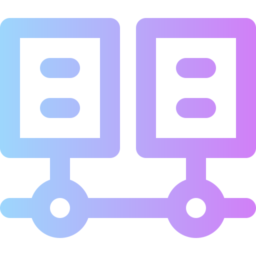 Data network Super Basic Rounded Gradient icon