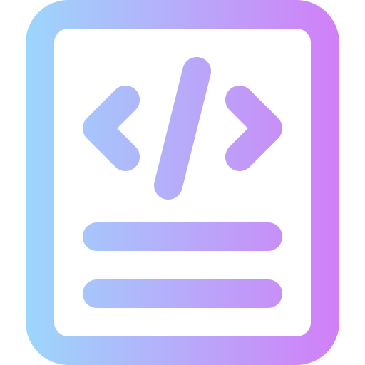 Coding Super Basic Rounded Gradient icon