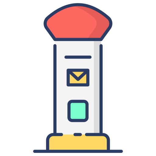 Postbox Generic Outline Color icon