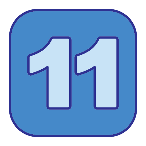 十一 Generic Blue icon