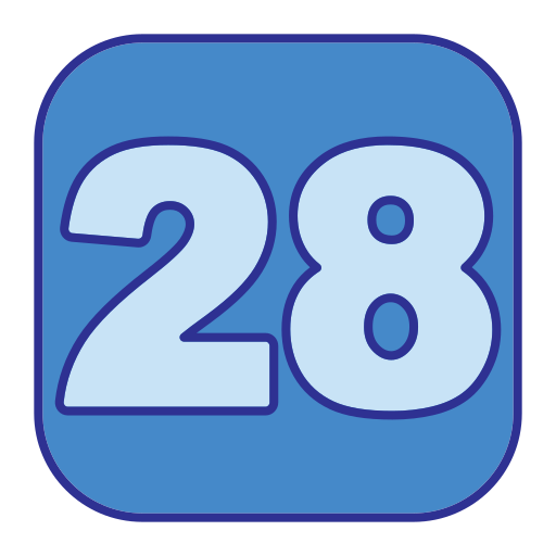 dwadzieścia osiem Generic Blue ikona