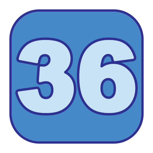 sechsunddreißig Generic Blue icon