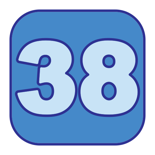 trzydzieści osiem Generic Blue ikona