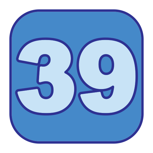 treinta y nueve Generic Blue icono