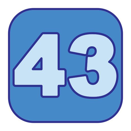 cuarenta y tres Generic Blue icono