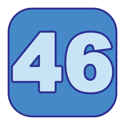 cuarenta y seis Generic Blue icono