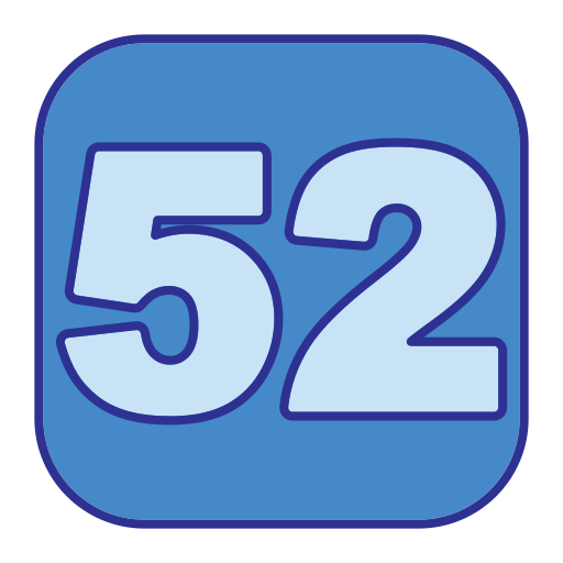 cincuenta y dos Generic Blue icono