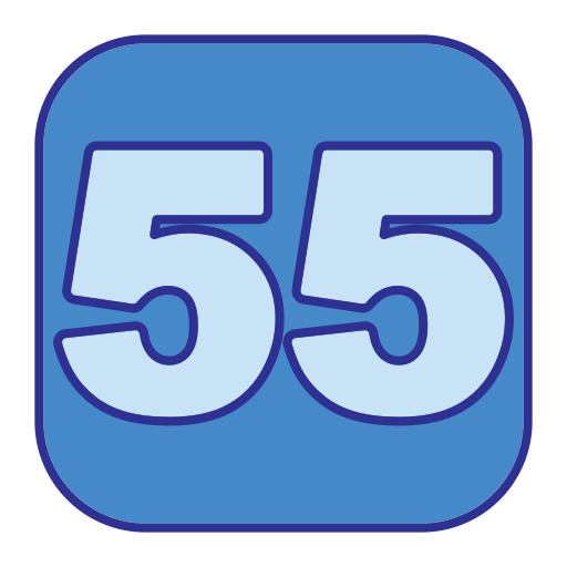 cincuenta y cinco Generic Blue icono