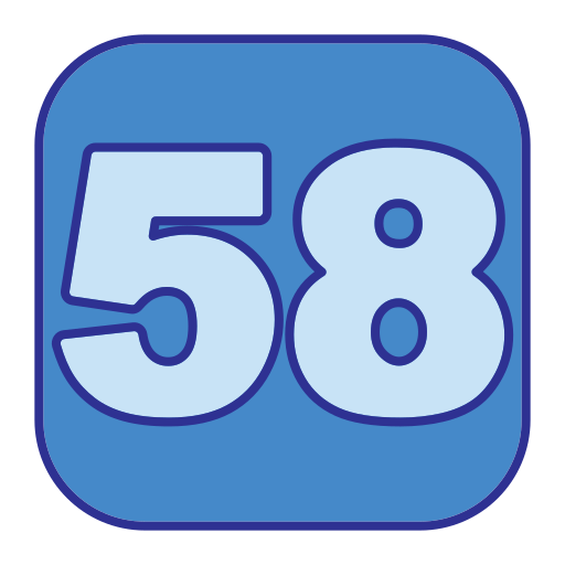 cincuenta y ocho Generic Blue icono