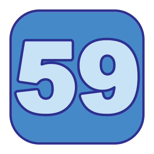 cincuenta y nueve Generic Blue icono