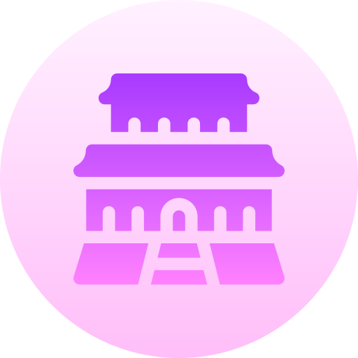templo chino Basic Gradient Circular icono