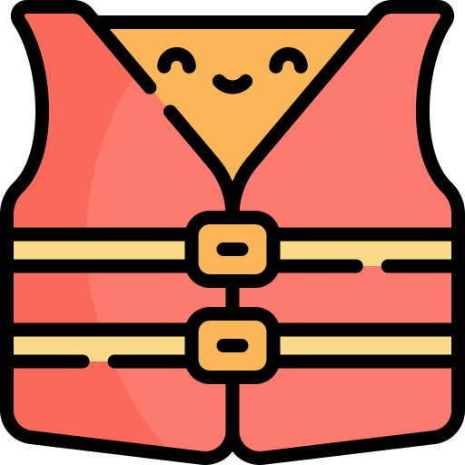 Спасательный жилет Kawaii Lineal color иконка