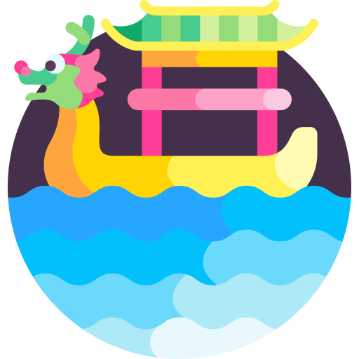 Dragon boat festival Detailed Flat Circular Flat icon