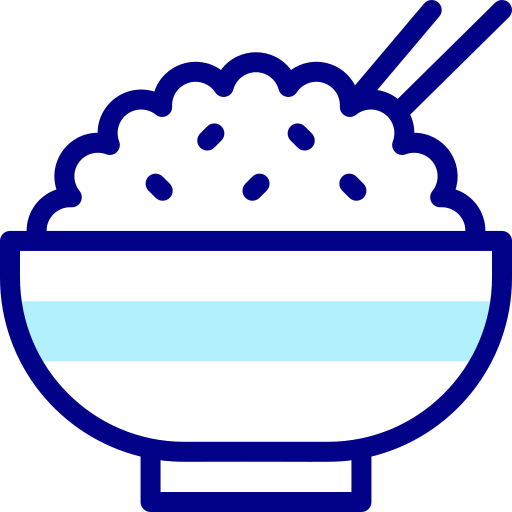 miska ryżu Detailed Mixed Lineal color ikona