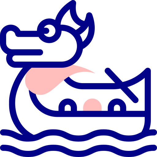 festival del bote del dragón Detailed Mixed Lineal color icono