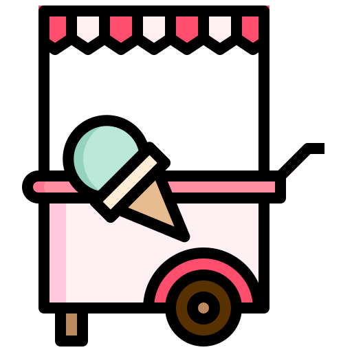 carrinho de sorvete Generic Outline Color Ícone