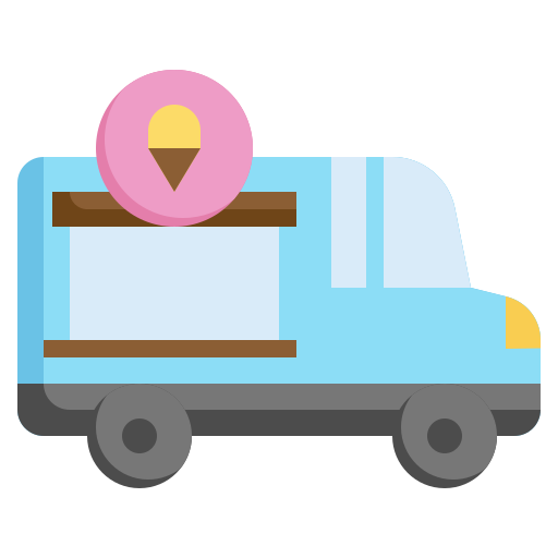 Фургон с мороженым Generic Flat иконка