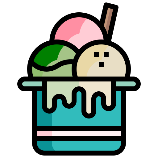 アイスクリームカップ Generic Outline Color icon