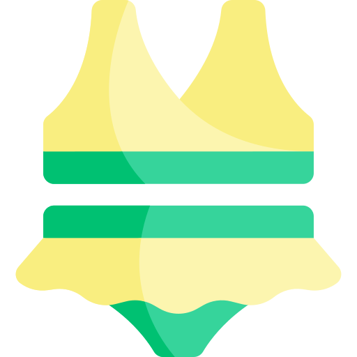 trajes de baño Kawaii Flat icono