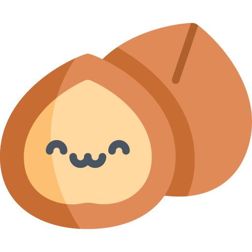 Macadamia nut Kawaii Flat icon