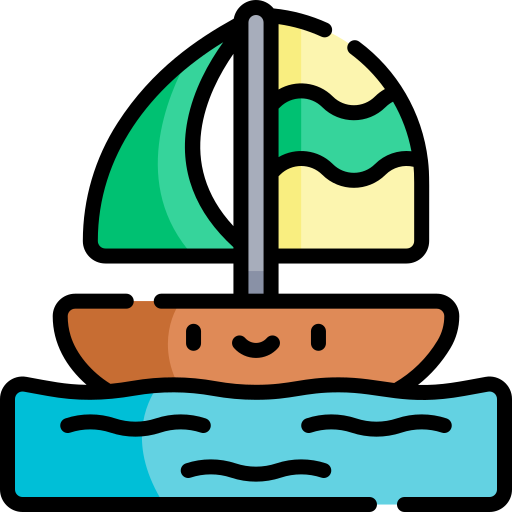 segelboot Kawaii Lineal color icon