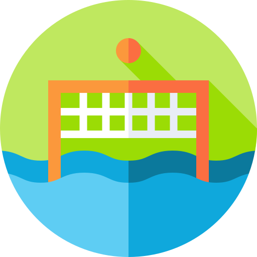 Water volleyball Flat Circular Flat icon