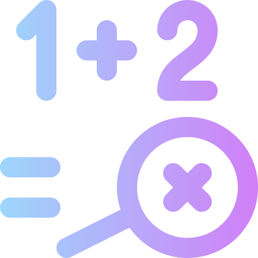matematyka Super Basic Rounded Gradient ikona
