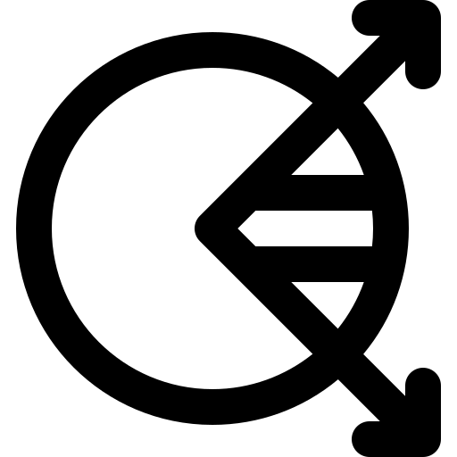 cirkeldiagram Super Basic Rounded Lineal icoon