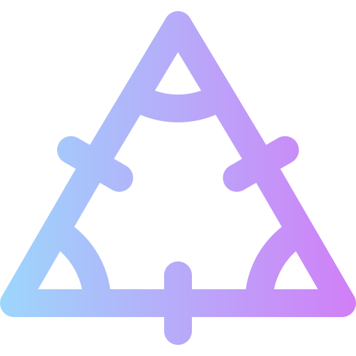 Triangle Super Basic Rounded Gradient icon