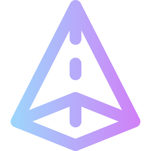 Pyramid Super Basic Rounded Gradient icon