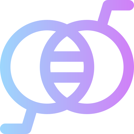 벤 다이어그램 Super Basic Rounded Gradient icon