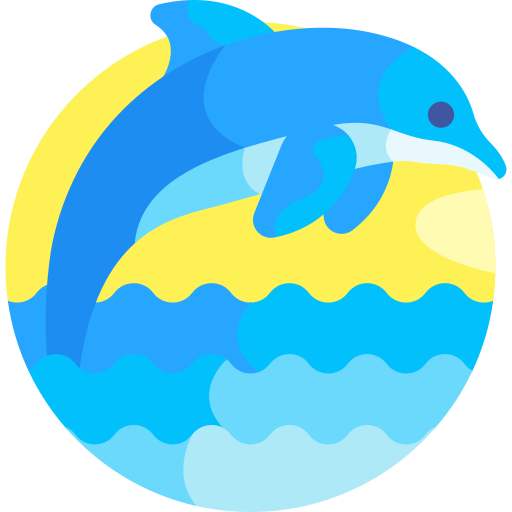 delfín Detailed Flat Circular Flat icono