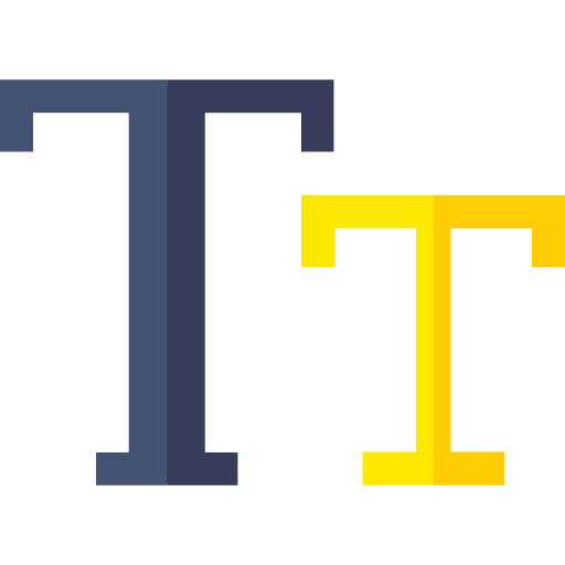 lettertypegrootte Basic Straight Flat icoon