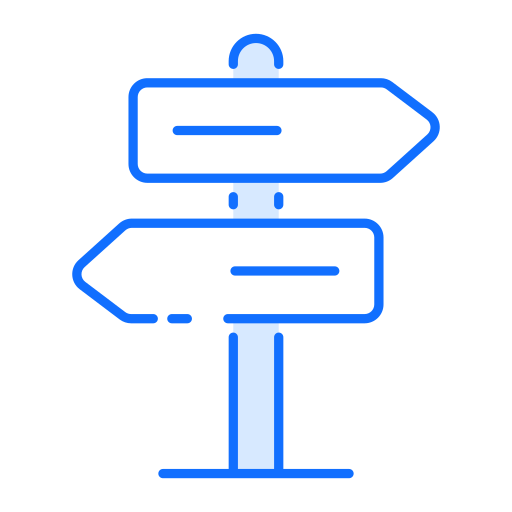 znak kierunku Generic Blue ikona