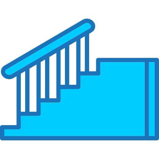 escaliers Generic Blue Icône