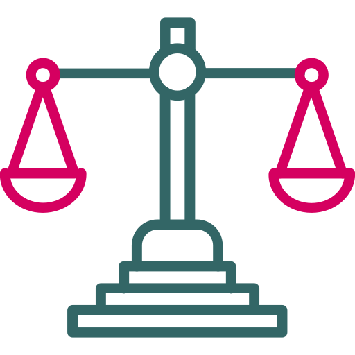 escala de justicia Generic Outline Color icono