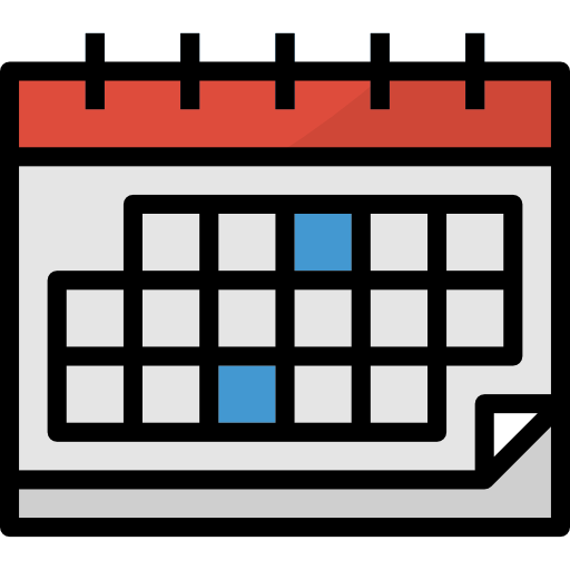 kalender Aphiradee (monkik) Lineal Color icoon
