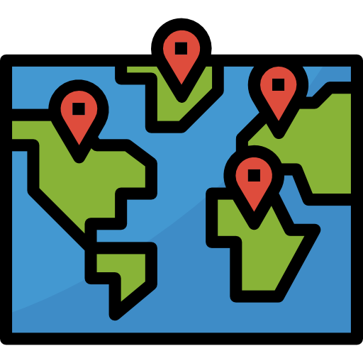 Map Aphiradee (monkik) Lineal Color icon