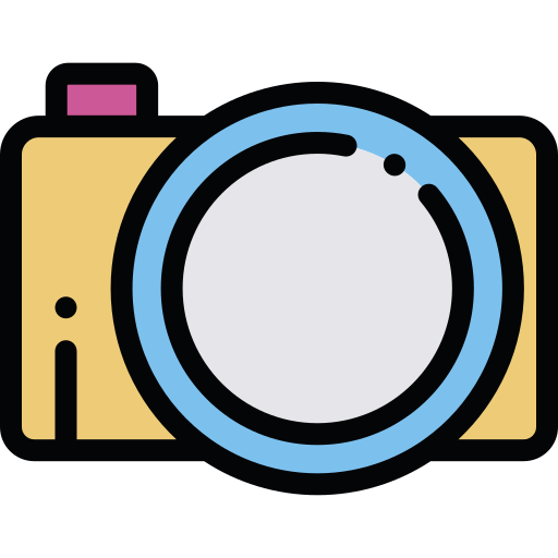kamera Detailed Rounded Lineal color ikona