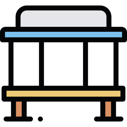 przystanek autobusowy Detailed Rounded Lineal color ikona